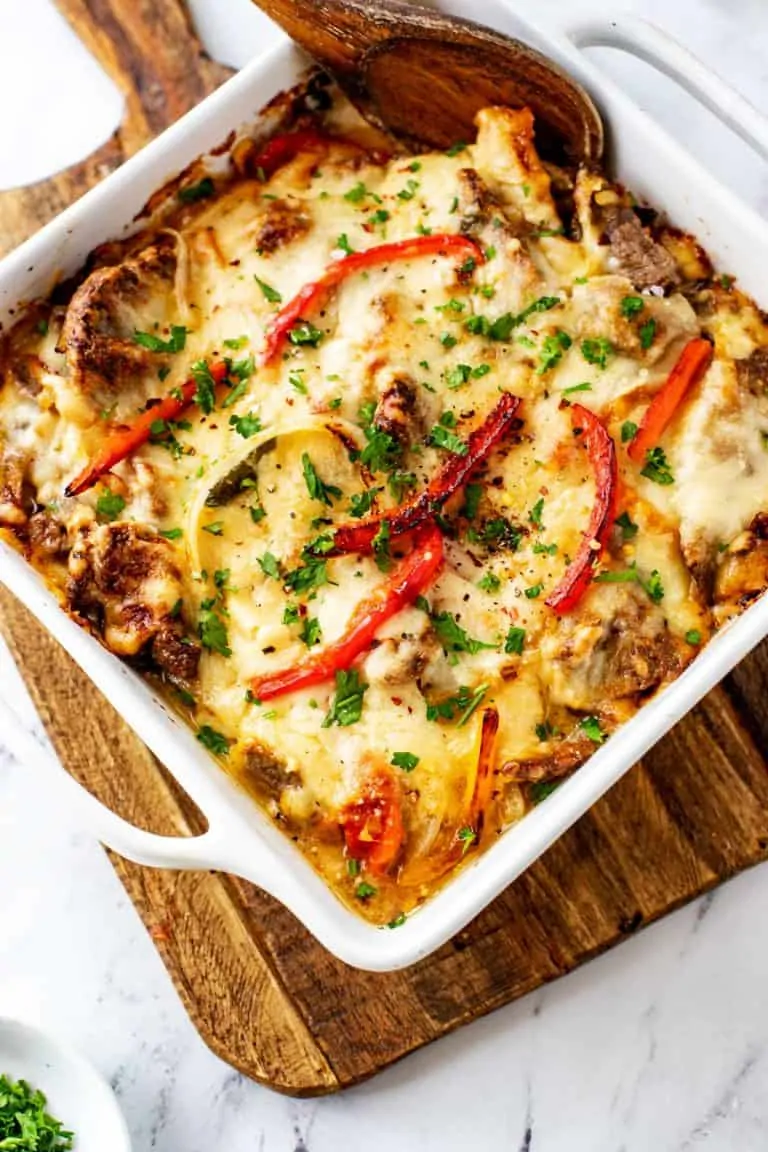 Low-Carb Philly Cheese Steak Casserole