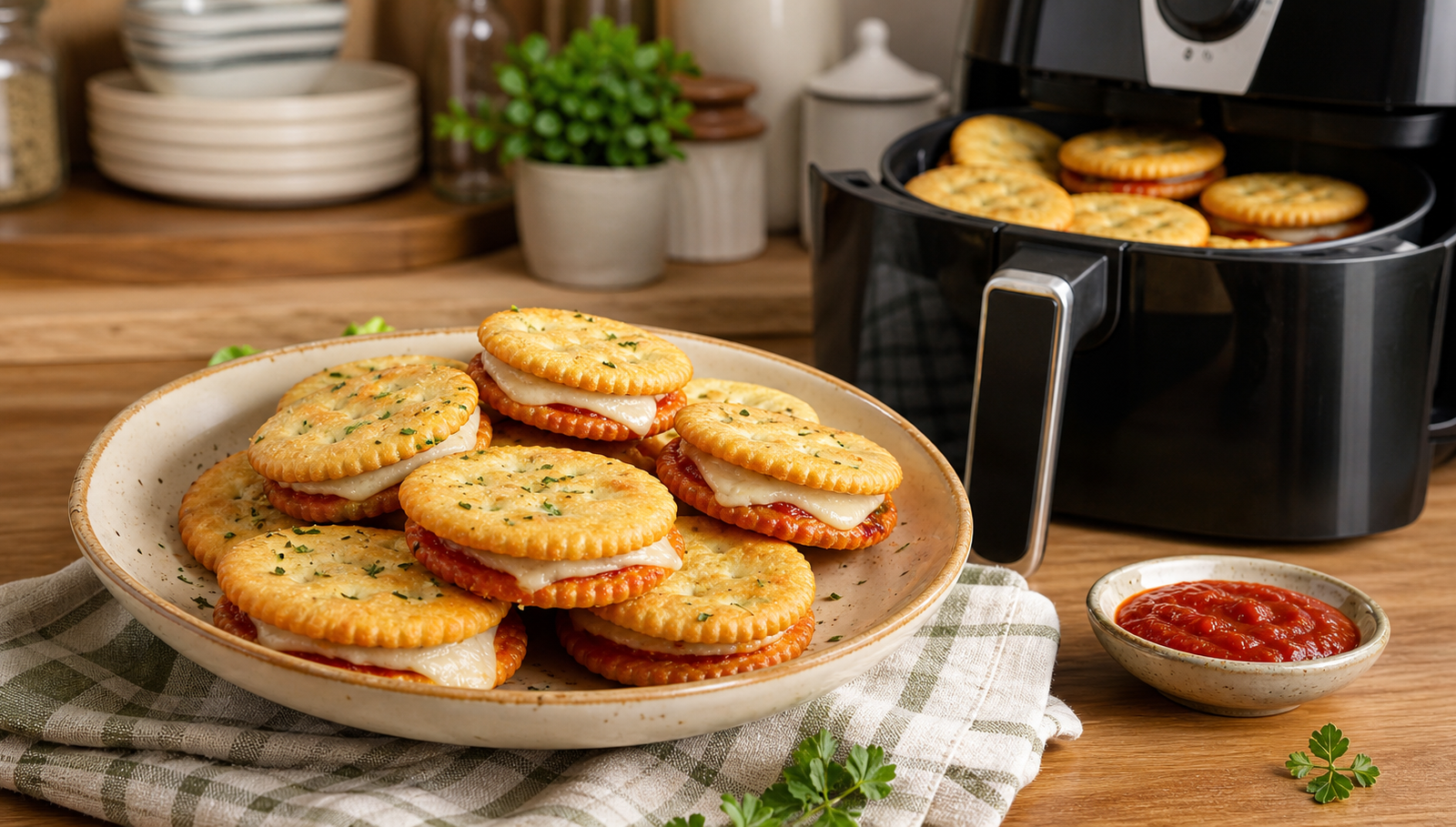 Air Fryer Ritz Cracker Sandwiches
