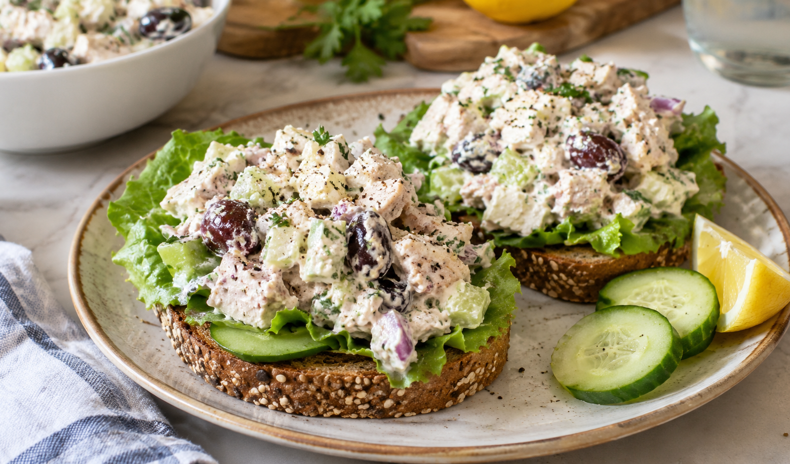 High Protein Creamy Chicken Salad