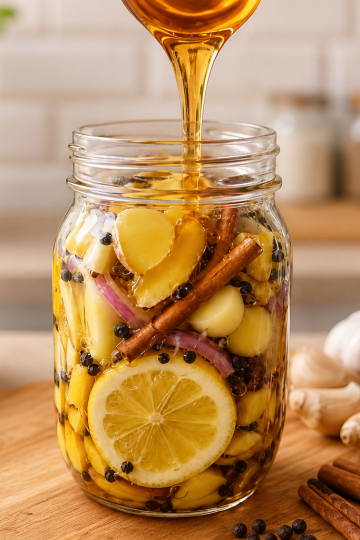 Lemon, Garlic, Ginger & Honey Wellness Elixir - CP
