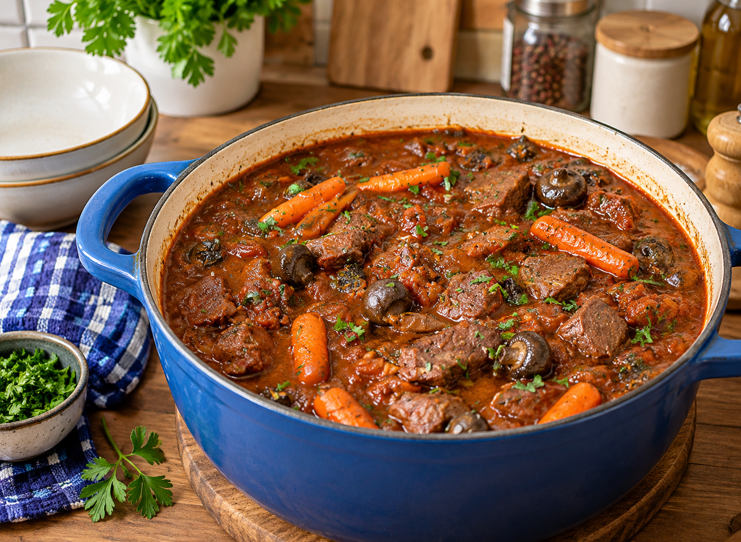 High Protein Beef Stew With Mashed Potatoes