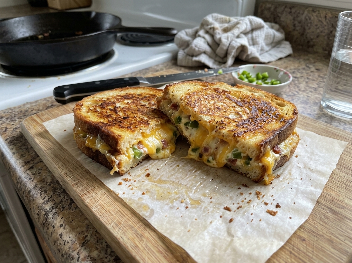 High Protein Crispy, Cheesy Tuna Melt Sandwich