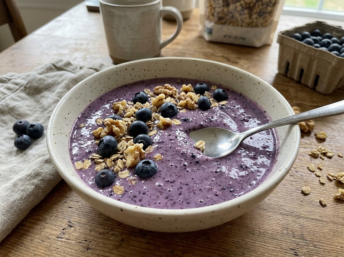 Keto Blueberry White Chocolate Smoothie