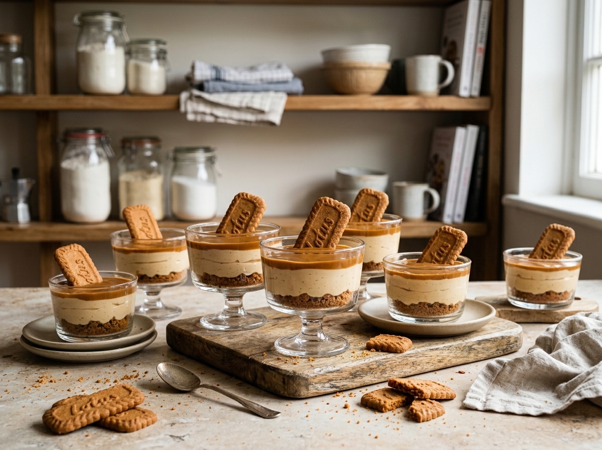 No-Bake Lotus Biscoff Mousse Dessert