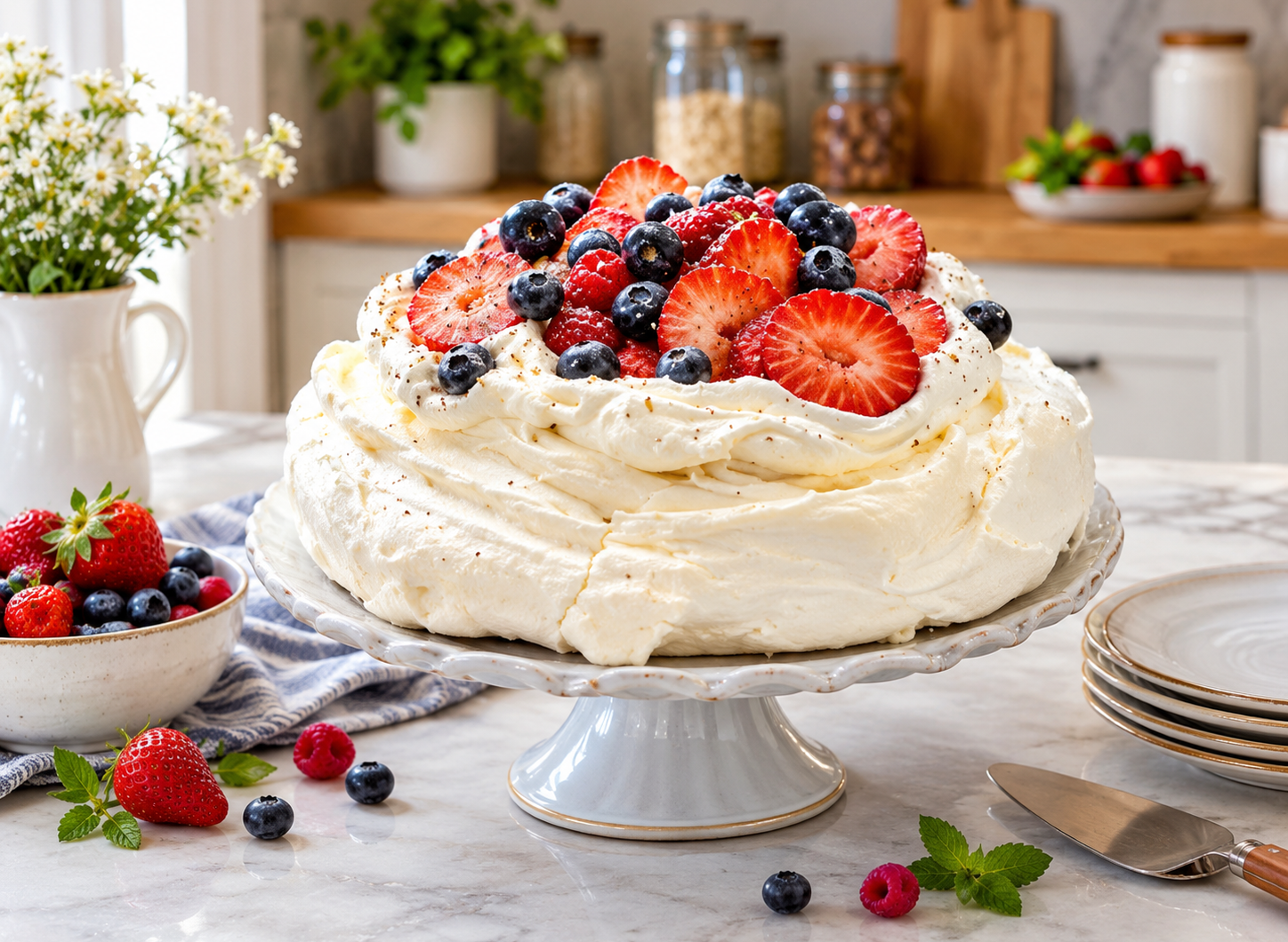 Vanilla Pavlova Dessert