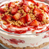 No-Bake Healthy Strawberry Cheesecake Box Dessert