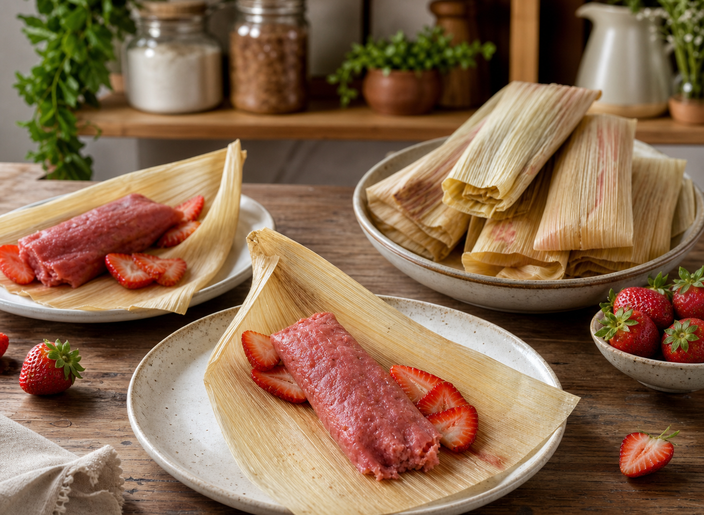 Vegan Strawberry Tamales