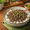 High Protein Korean Ground Beef and Rice Bowls