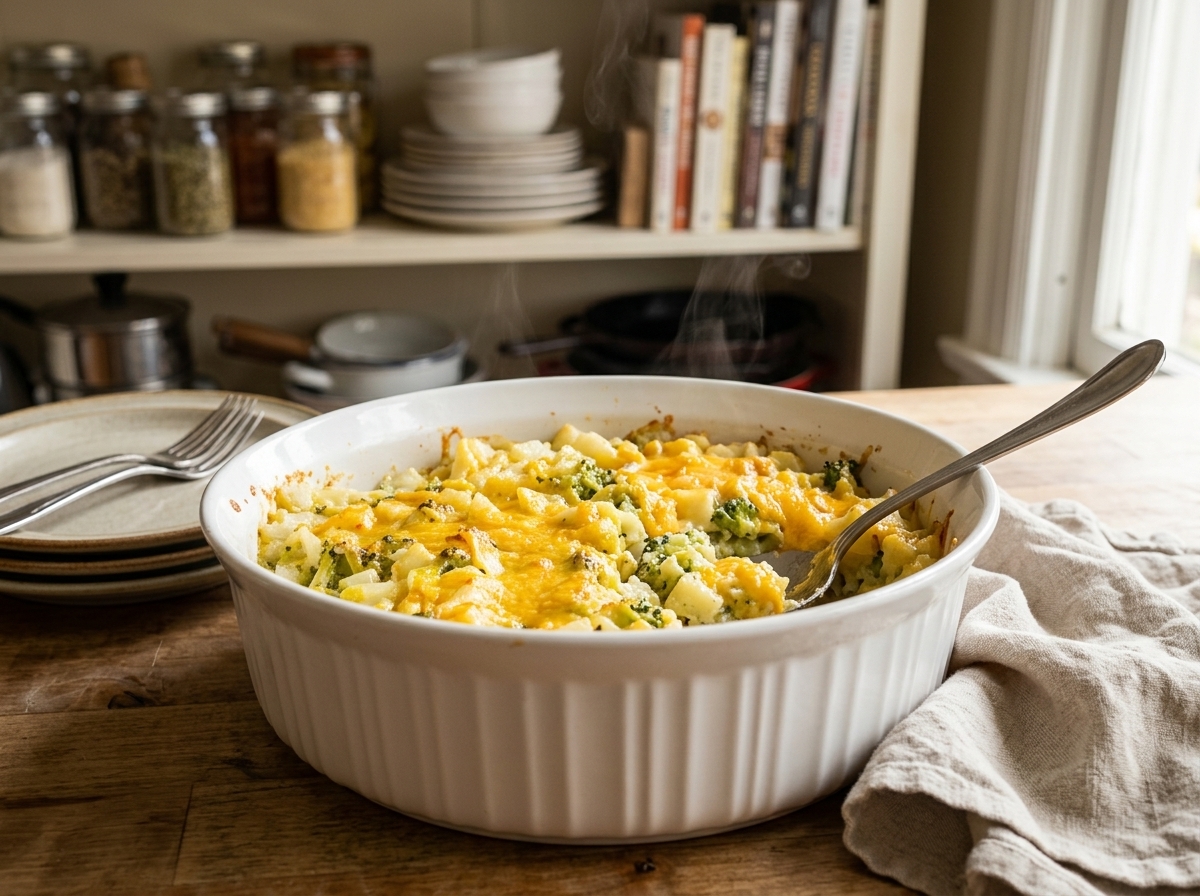 Cheesy Broccoli Potato Casserole