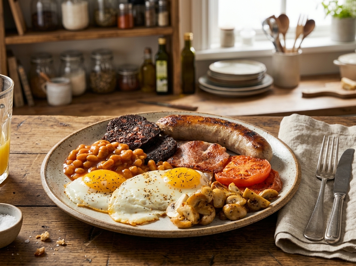 Healthy Traditional Full English Breakfast